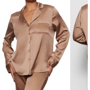 Skims silk pajama pants; Sienna color, worn once, size S, pics have size details